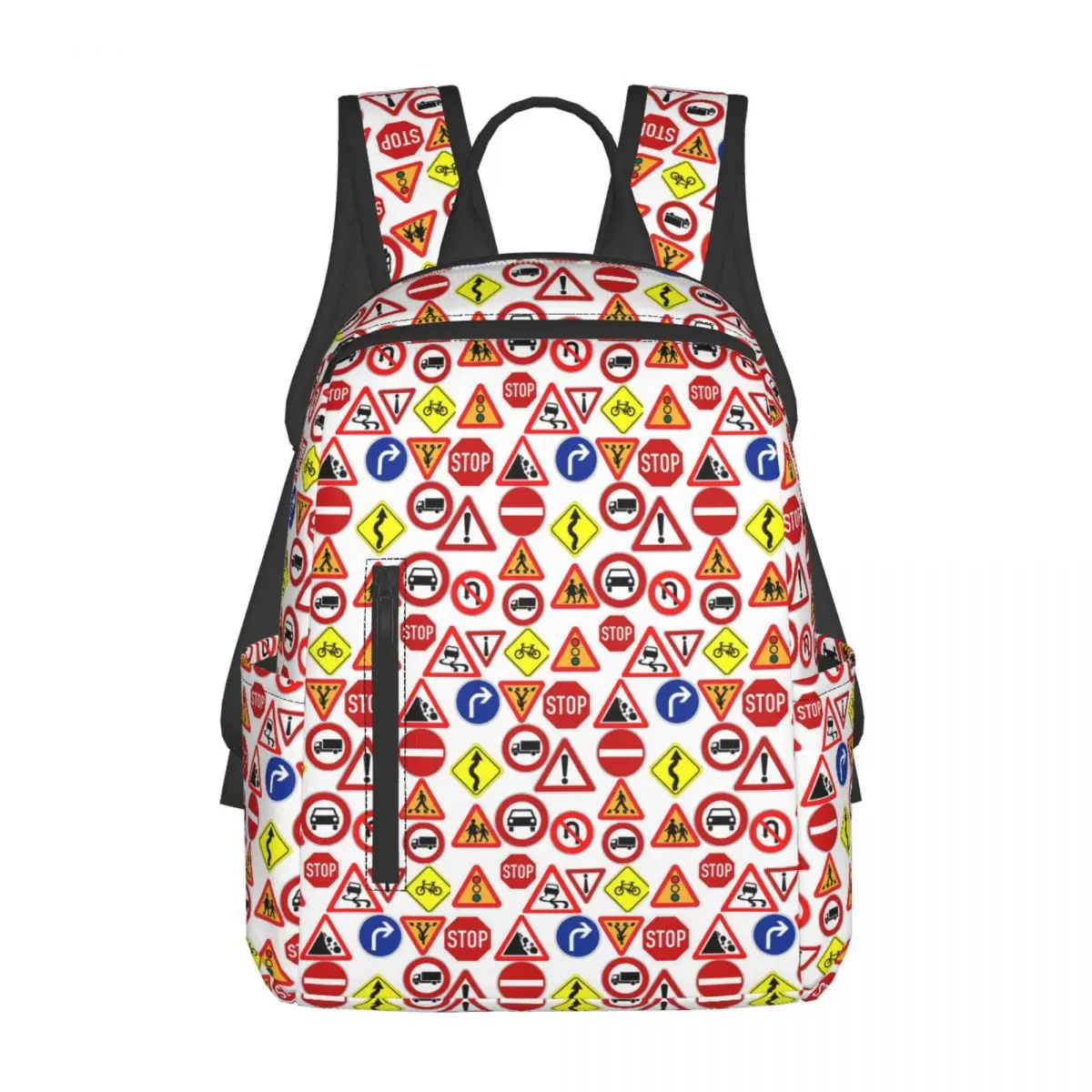 

Outdoor Recreational Backbacking Road Sign Backpack Large Capacity Boys Girls BookBag School Bag Shoulder Bags for Men Women