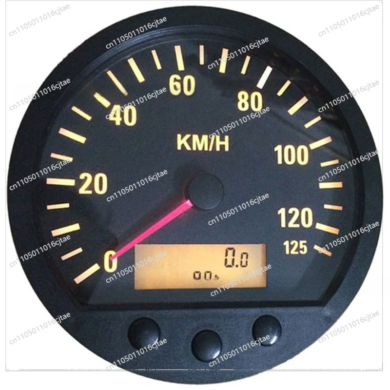 For 140MM Truck Speedometer Pulse Meter Modified Universal Speedometer Mileage Adjustable with Overspeed Alarm
