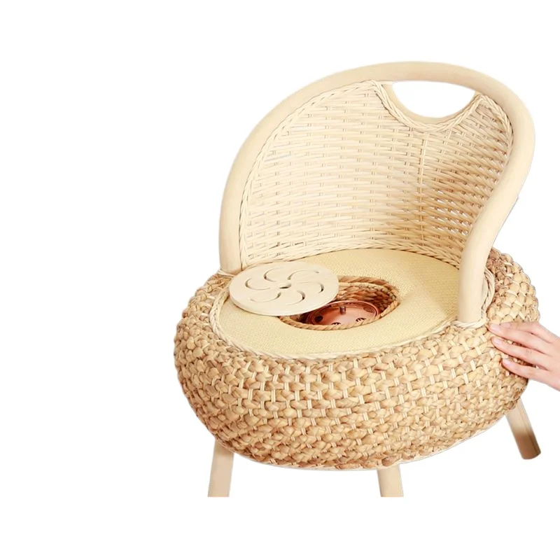 Moxibustion home sitting smoked handmade rattan back futon seat, fumigator seat