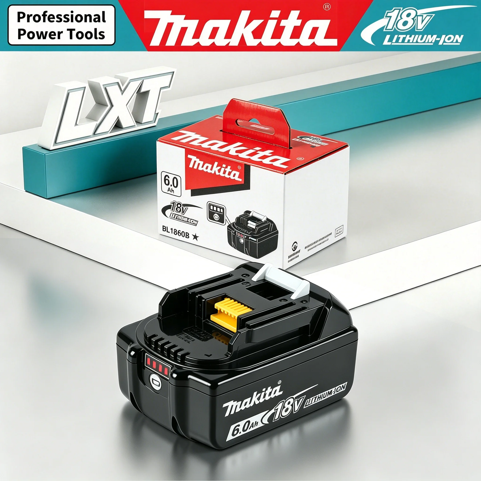Hot Sale Makita 18V 6.0Ah Li-ion Battery BL1860B BL1850 Genuine Original LED Indicator Upgrad High Capacity Replacement 100% New