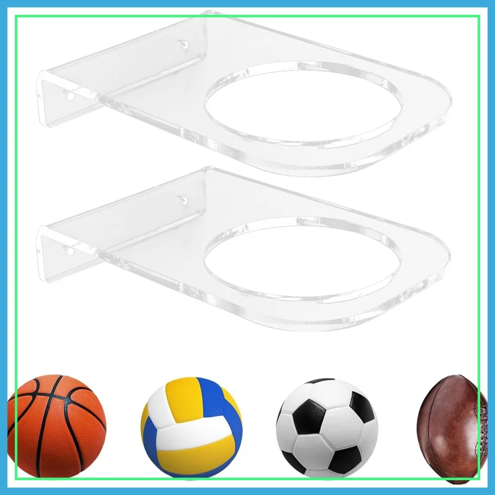 

Clear Acrylic Ball Holder Wall Mount for Basketball, Football, Volleyball, Rugby, Soccer