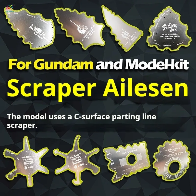 Alexen Model Repair Scraper Notching Knife Saw Drilling Cutter for Gundam Model Etching Sheet Cutting Polishing Hobby Craft Tool