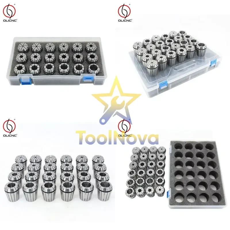 2026*Hotsale* ER32 Milling Machine Clamping Collets DIN6499B 18pcs with Plastic Box 65Mn Material 0.015mm Accuracy