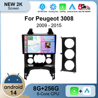 Android 14 Wireless Carplay Auto Car Radio for Peugeot 3008 2009-2015 Car Multimedia Player GPS 4G+WiFi Navigation Head Unit