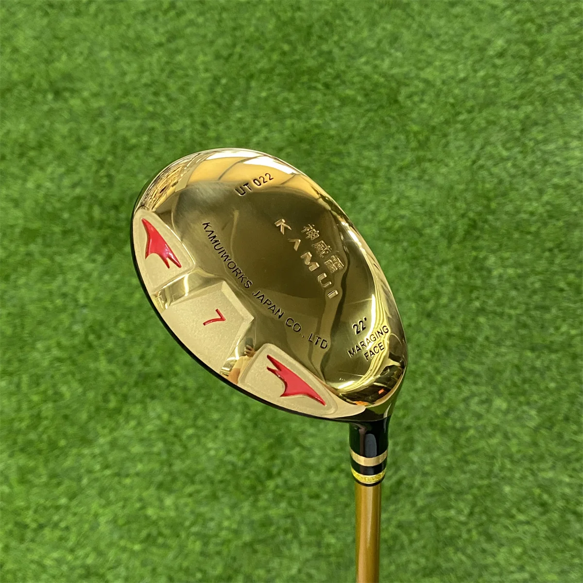 Golf Club 19 22 Degrees Equipped with R SR S Three Levels of Shaft and Special Head Cover Gold  Golf Hybrid Club