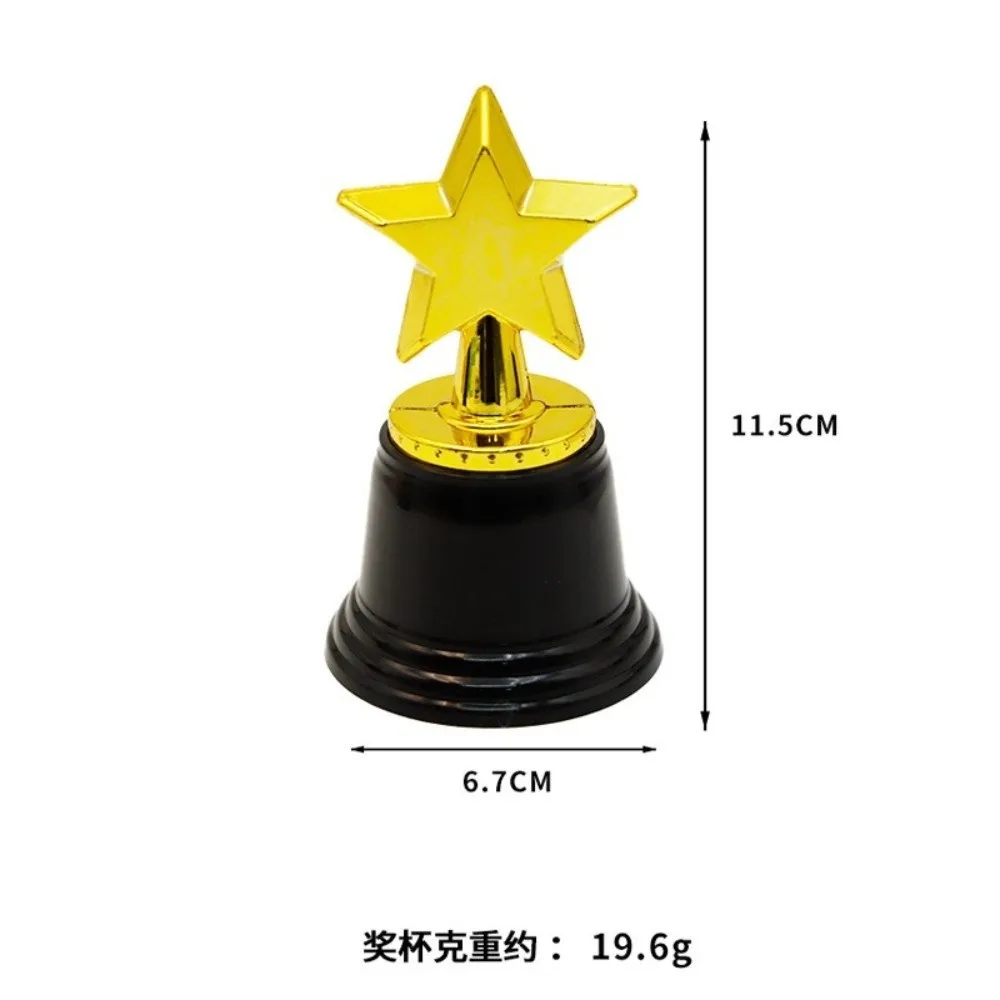 Multi Style Plastic Trophy Small Size Trophy Model Mini Trophy Plastic Material Pentagram Star Award Cup Birthday Parties