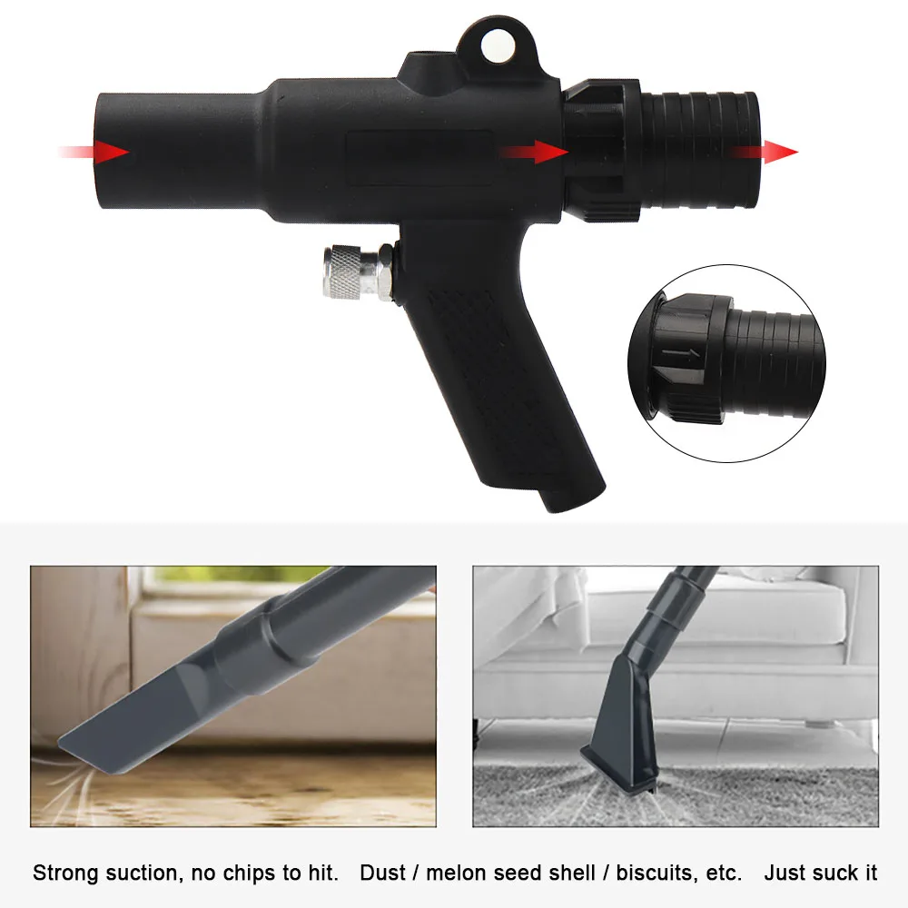 Air Wonder Guns Kit Duster Compressor Dual Function Air Vacuum Blow Suction Guns Pistol Type Pneumatic Vacuum Cleaner Tool