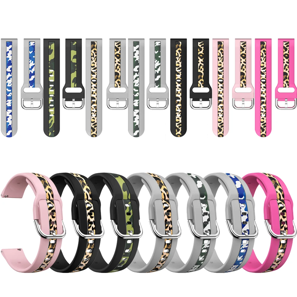 20มม.ซิลิโคน Smartwatch สำหรับ Huawei Watch GT 2 3 42มม./GT3 Pro 43มม.สร้อยข้อมือสำหรับ Samsung Galaxy นาฬิกา4/5 Correa