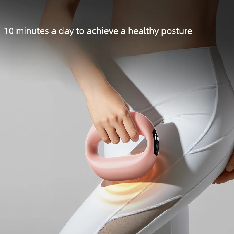 KUS Professional Fascia Massager Ring, Wireless Vibration Massage for Waist Abdomen Back, Deep Tissue Relax with Heat Therapy