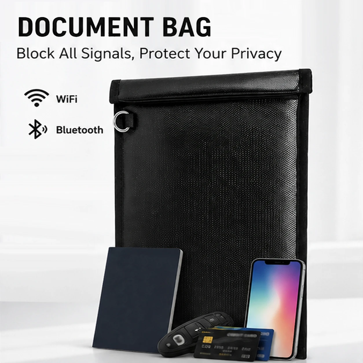 1-3Pcs Signal Blocking File Pouch, Faraday Document Bag, EMP Shielding Privacy Protector, Anti-Tracking for Cell Phones