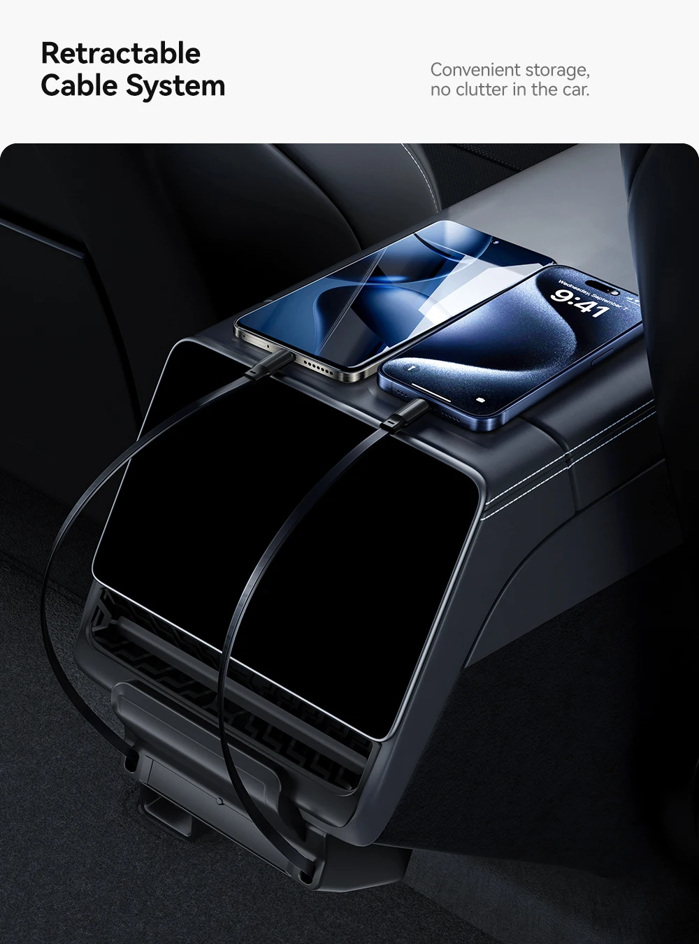 YZ Für Tesla Model 3/Y Highland Juniper Hecklüftung 27W Schnellladegerät USB-Shunt-Hub Intelligente Dockingstation Zubehör – Detail 4