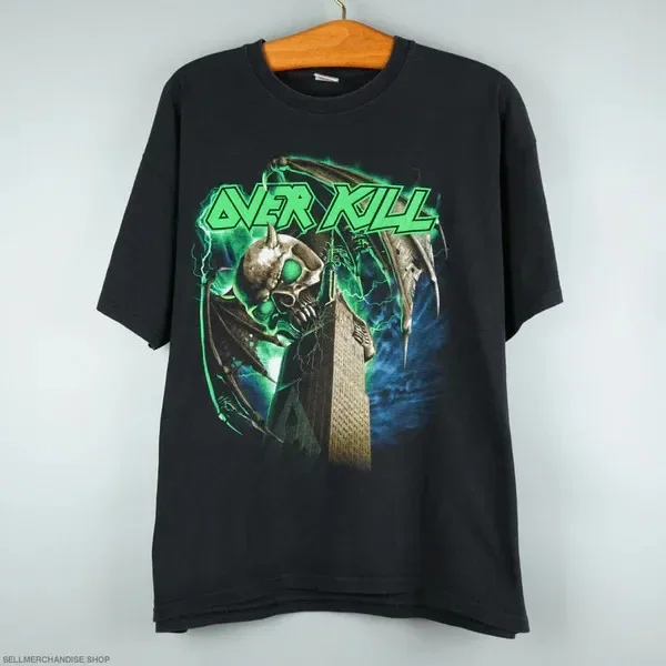 vintage 2012 Overkill tshirtOversize Gym T Shirt Cotton Men Hip Hop