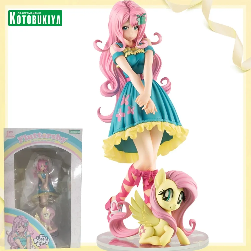 

100% Оригинальная подлинная статуэтка Kotobukiya Bishoujo, фигурка аниме-персонажа Флаттершай, модель для декора, коллекционная игрушка, подарок на день рождения