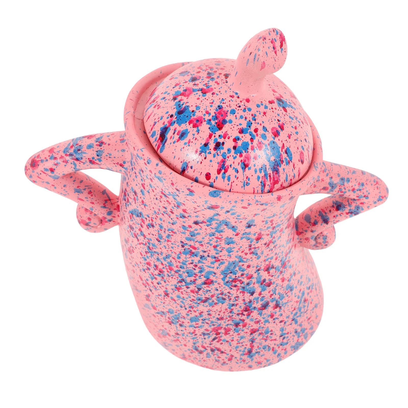 

Multi-Use Ceramic Storage Jar with Playful Design Airtight Container for Food Tea Coffee Beans Kitchen Home Decoration