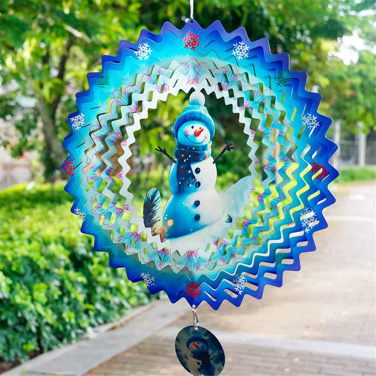 Wind Spinners 3D, Christmas Hanging Wind Spinner for Christmas Decor, 12inch Yard Art Decorations Christmas Gifts