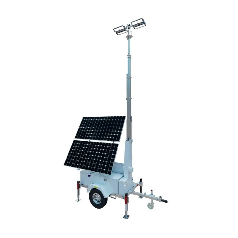 Customized Mobile Lighting Tower Portable Solar Lighthouse Trailer Security Towers for Construction and Road Rescue