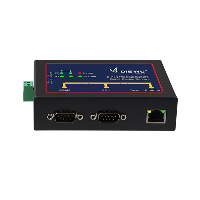 분배기 변환기 네트워크 스위치 RJ45 LAN 어댑터 RS232/485/422 산업용 등급 직렬 장치 서버 RS232-이더넷 서버
