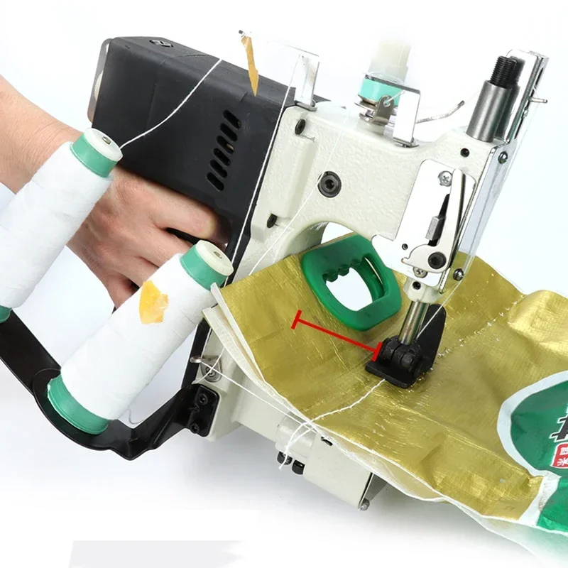 A Electric Packing Machine Portable Double Sewing Packer Flour Sealing Double Line Packing Machine
