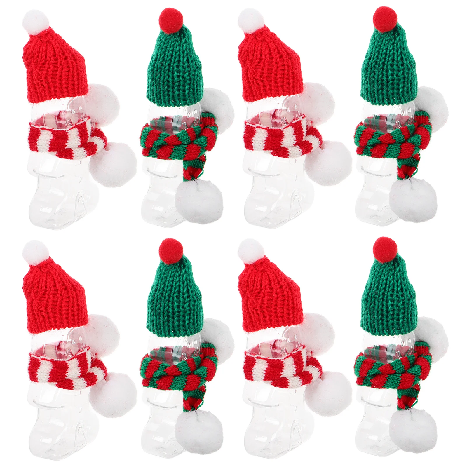 

10pcs Christmas Gingerbread Man Bottles 50Ml Reusable Plastic Juice Containers For Milk Tea Candy Holiday Party Kids Favors