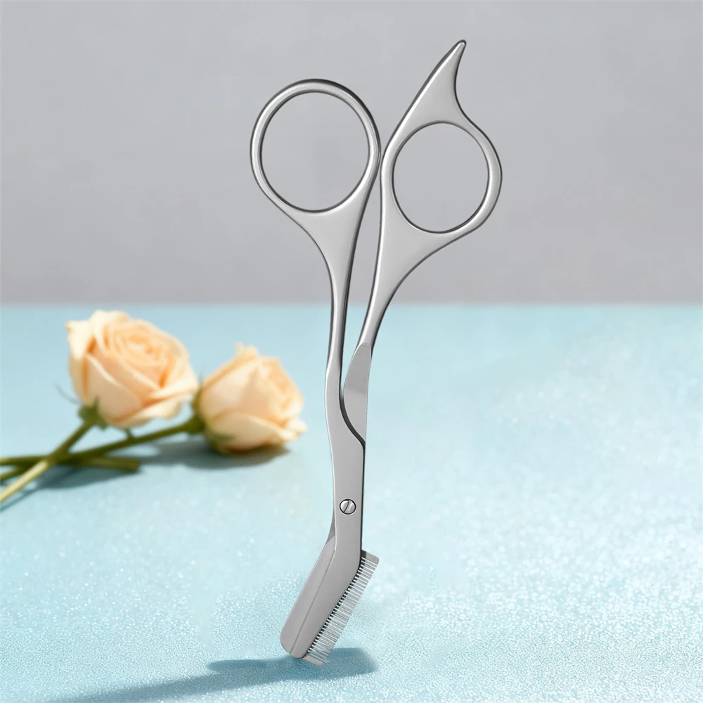 Neue Augenbraue Trimmer Schere Augenbraue Schere mit Comportable Make-Up Schere Augenbraue Trimmen Messer Haarentferner Rasierer Werkzeug