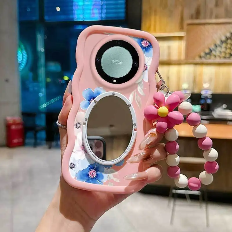 

3 Pcs(Clean Petals Phone Case+Lanyard+Stand) Phone Case Suitable for Honor Magic 6 Lite/7 Lite/5 Lite/30+/50+5G/60+