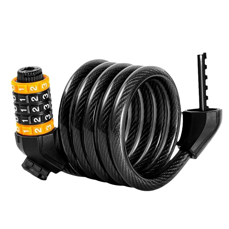 WEST BIKING-cerradura de bicicleta con contraseña, tira de bicicleta de carretera de montaña, alambre de acero, bloqueo antirrobo, equipo de equitación