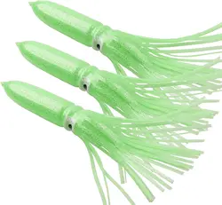 10pcs Luminous Octopus Squid Skirts Fishing Lures Glow Soft Octopus Skirts Trolling Plastic Fishing Baits Saltwater Fishing
