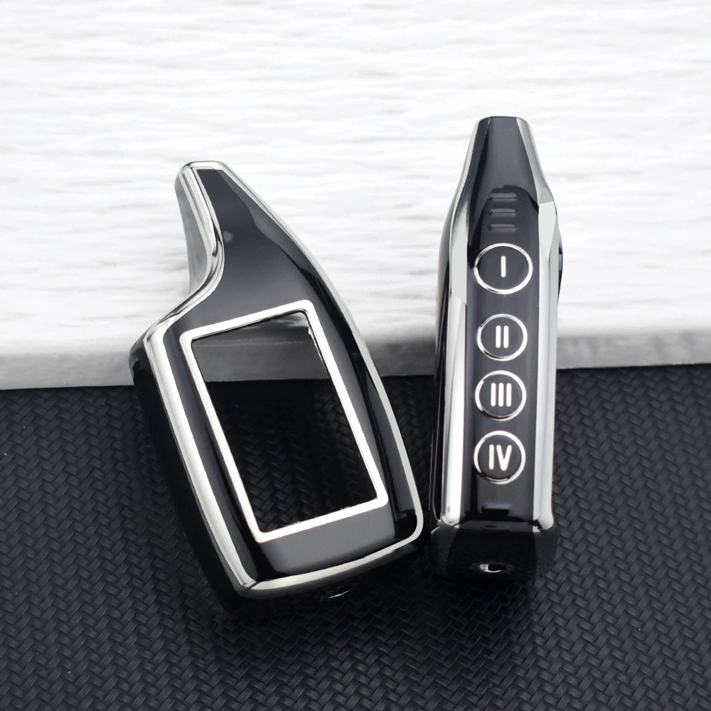 TPU Key Case Protector Cover for Scher Khan Magicar 5 6 V Logi-car A B Two Way Car Alarm M5 LCD 4 Buttons Remote Case Keychain