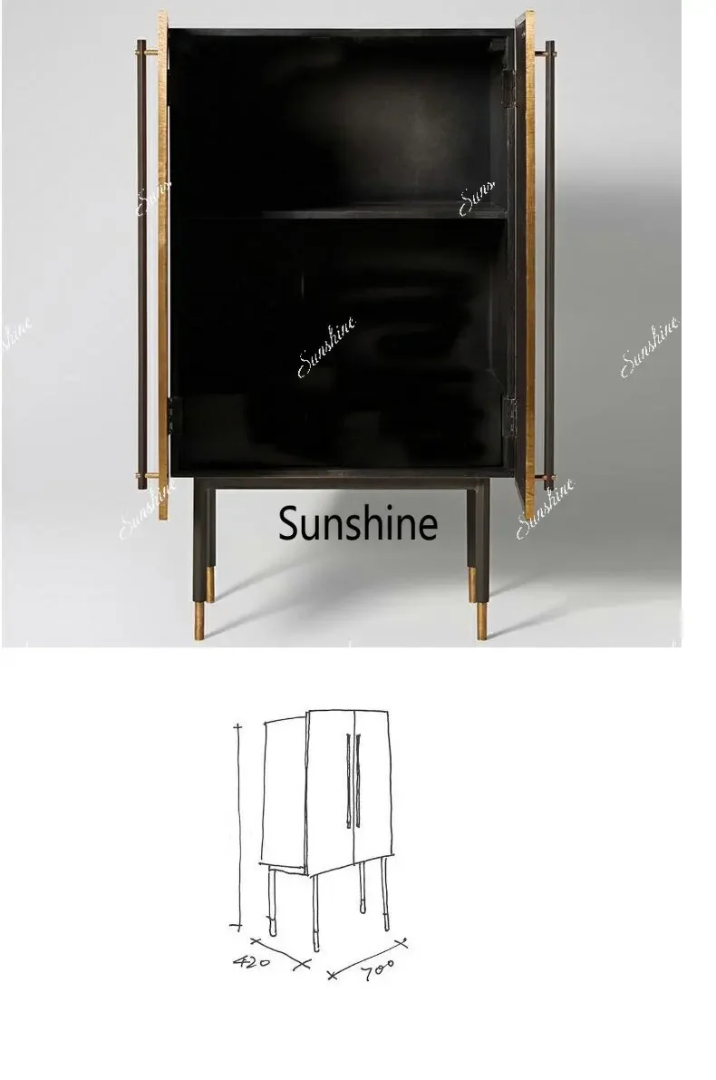 Light luxury decorative cabinet living room post-modern high cabinet  FT