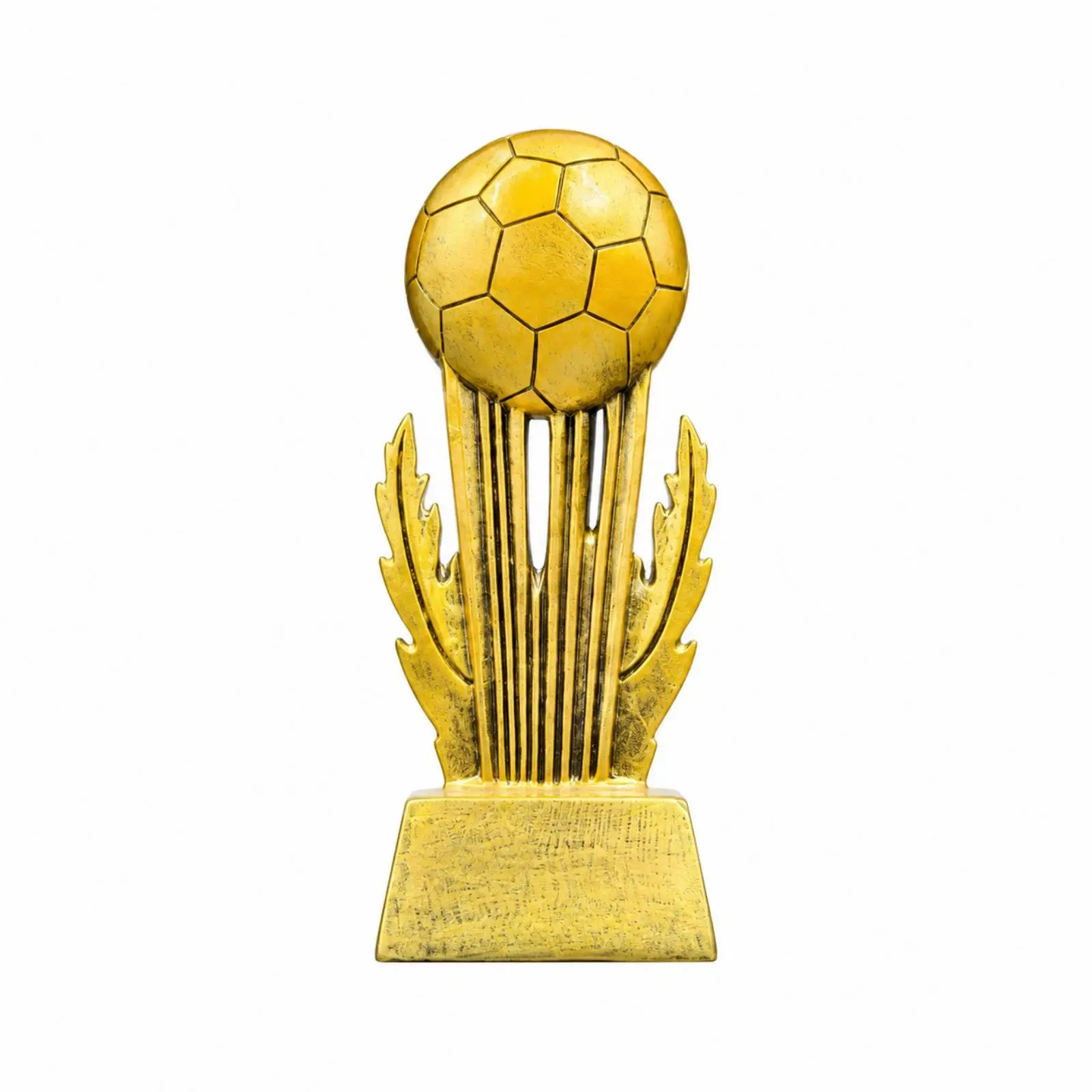 Football Trophies for Soccer League Winner Award with Ribbed Column Base