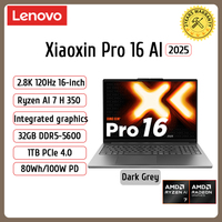【2025 NEW】Lenovo Xiaoxin Pro 16 AMD AI 7H 350/860M 32G+1T 16inch 2.8K OLED Screen 120Hz Notebook