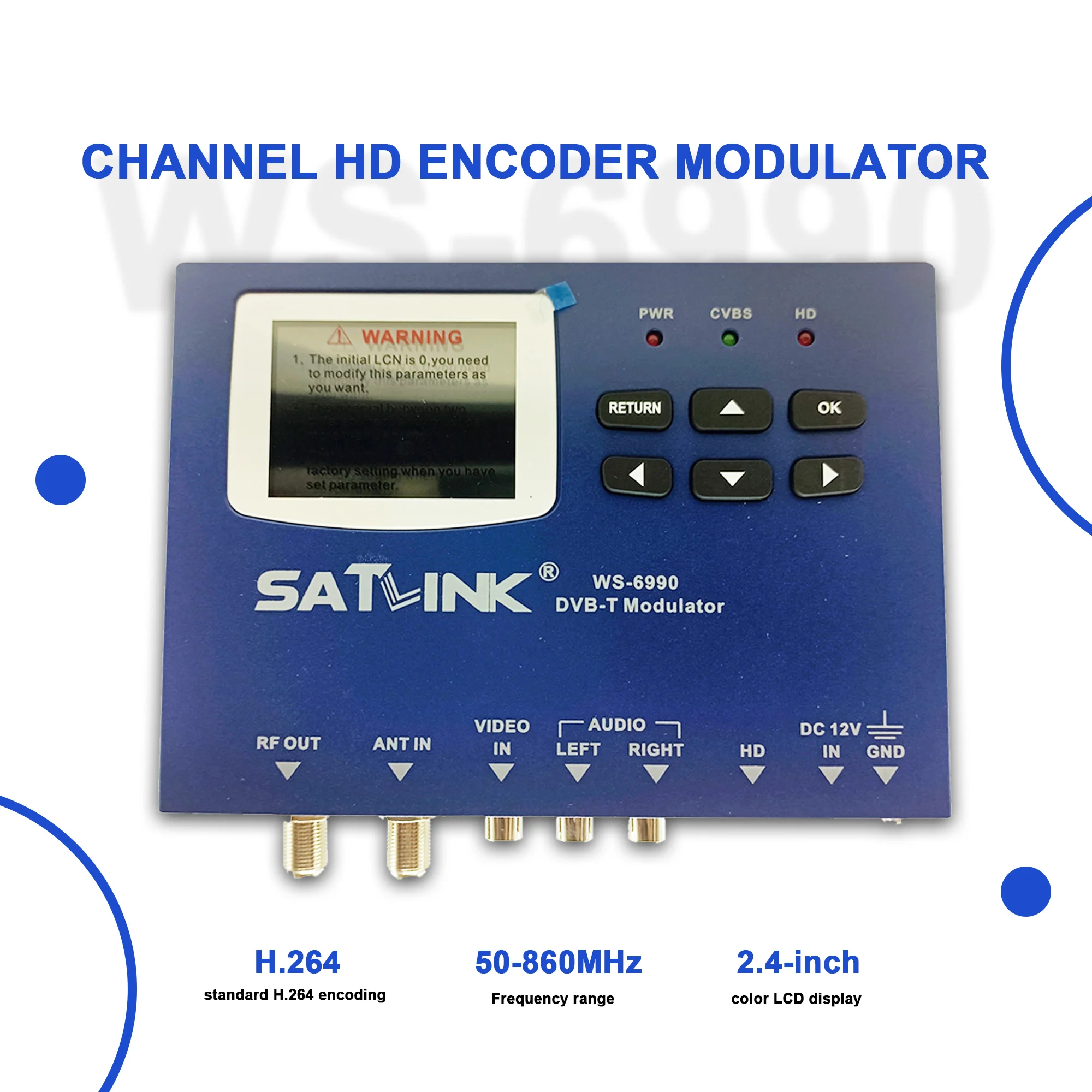 

HD encoder modulator AV to RF HD to RF DVB-T DVB-C ISDBT TDT DTV modulator CATV self-produced programs