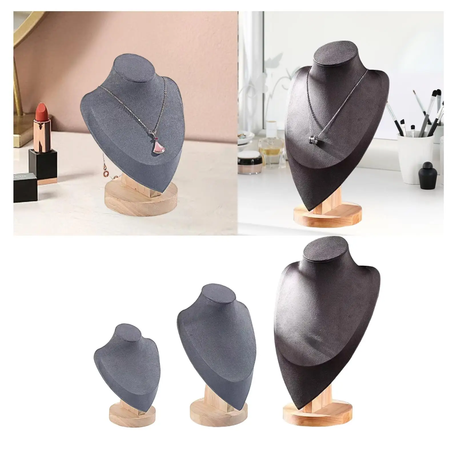 Jewelry Bust Necklaces Decor Necklace Pendant Display Stand for Exhibition Trade Show Retail Store Countertop Personal Vanity - view 5