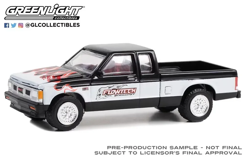 1:64 1990 GMC S-15 Sierra - Flowtech Diecast Metal Alloy Model samochodu Zabawki do kolekcji prezentów