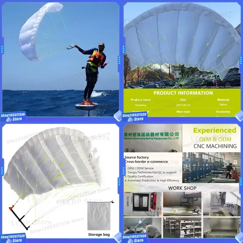 New Arrival Parawing Water Sports Foil 4m Paraglider Wings Nylon Hydrofoil Wind Kite Surfboard for Board Wave Surfing