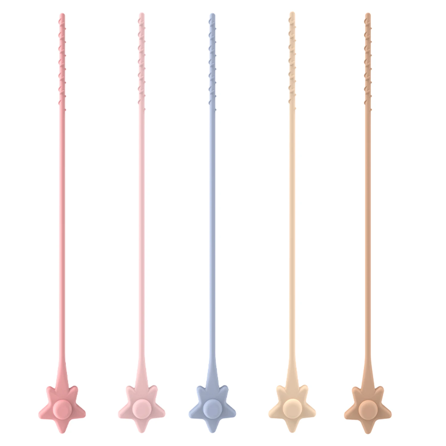 Star Shaped Flexible Gravity Straw Cleaning Brush, Bendable Spiral Cleaner for Water Bottle & Tumbler Gravity Ball Straws.
