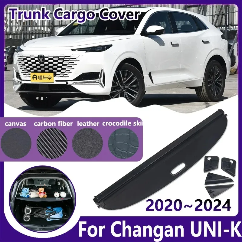 For Changan UNI K 2023 Accessories 2021~2024 UNI-K UNIK Car Trunk Curtain Cargo Cover Luggage Privacy Screen Shelter Retractable