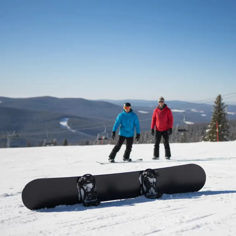 Portable Travel Friendly Snowboard for Adult Winter Sports Carbon Fiber Poplar Wood Construction 145cm Length Asymmetrical Hem