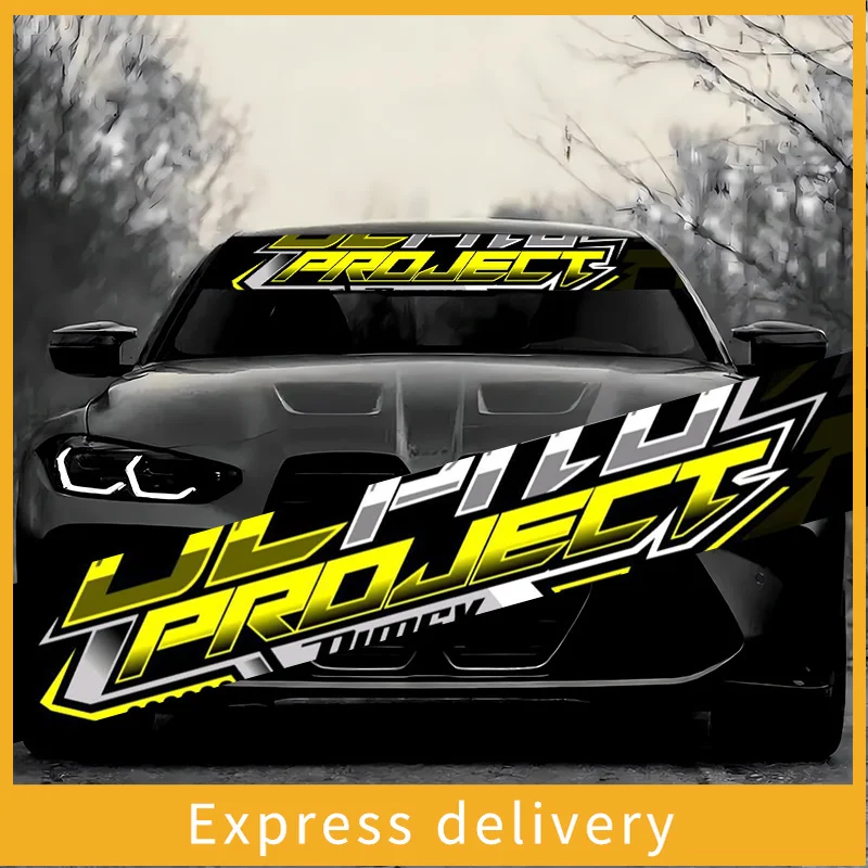 

DCPITU, PROJECT, 1 шт., наклейка на лобовое стекло автомобиля, прочные, устойчивые к погодным условиям, самоклеящиеся автомобильные аксессуары, виниловая наклейка,