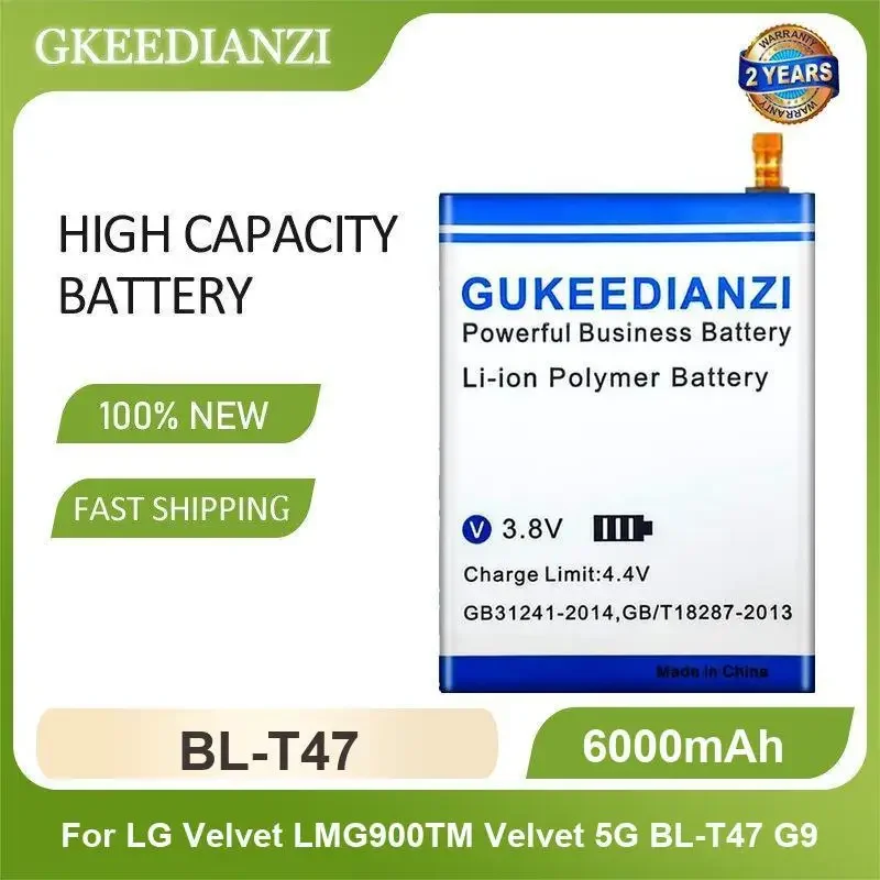 BL-T47 Mobile Phone Battery For LG Velvet LMG900TM Velvet 5G BL-T47 G9 6000mAh High Capacity