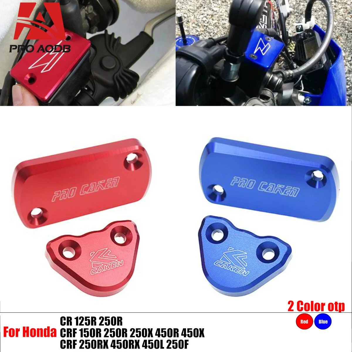 

Durable Motorcycle parts Front Rear Brake Fluid Reservoir Cover For HONDA CRF150R CR150R CR250R CRF250R CRF250X CRF450R CRF450X