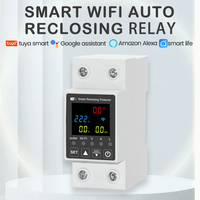 63A WiFi Smart Leakage Over Under Voltage Protector Relay Device Switch Breaker Energy Power kWh Meter with Alexa Google Home