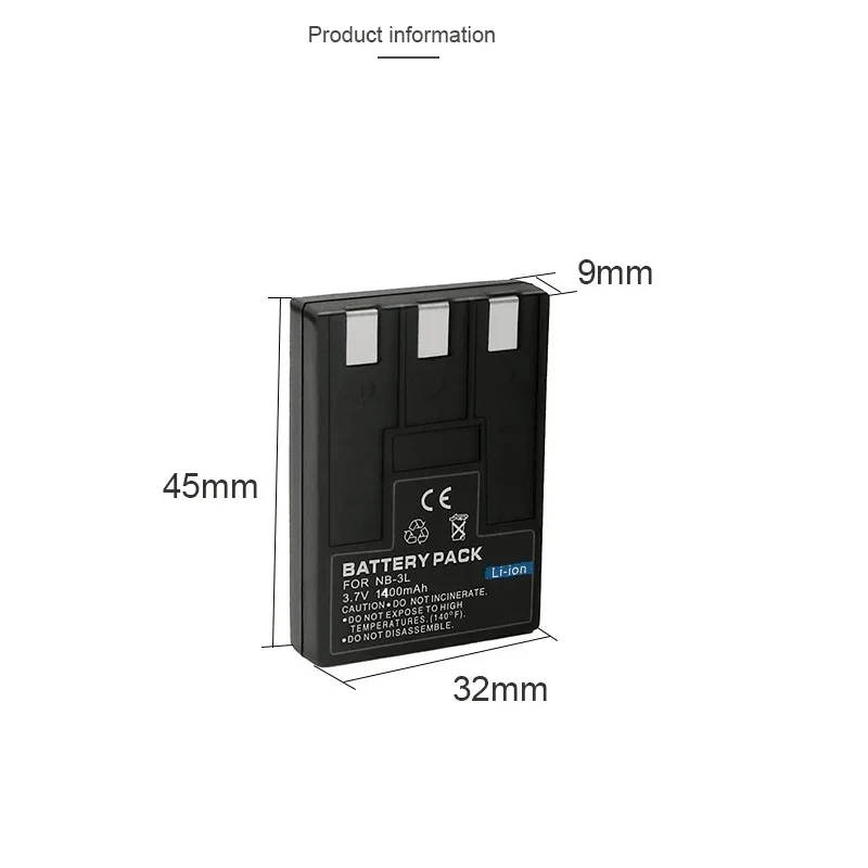 1400mAh NB-3L NB3L NB 3L Bateria do Canon IXUS IIS SD110 IXY I2 I5 S700 750 700 IS IIS SD20 PC1060 PC1114 110