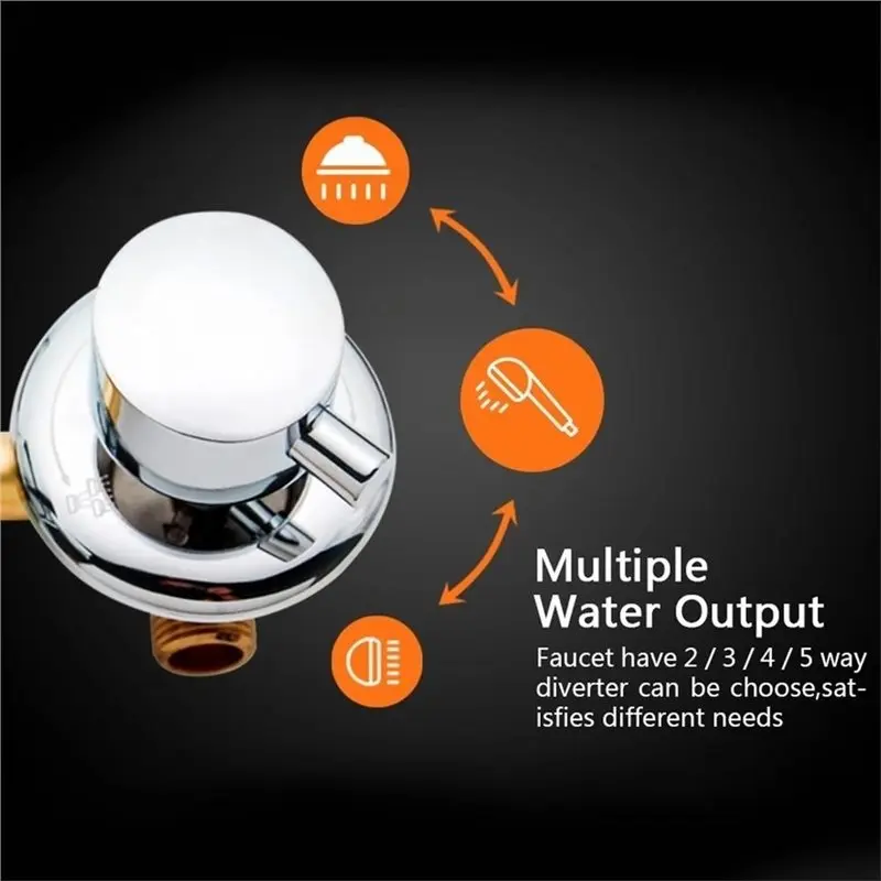 A93E-2 Ways Water Outlet Screw Thread Center Distance 10Cm Mixing Valve Brass Bathroom Shower Mixer Faucet Tap Cabin