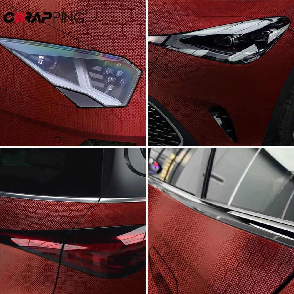 Car Wrap Vinyl Film Honeycombs Carbon Fiber Wrap Films Console Computer Laptop Skin Car Body Decoration Decals Auto Accessories view 6