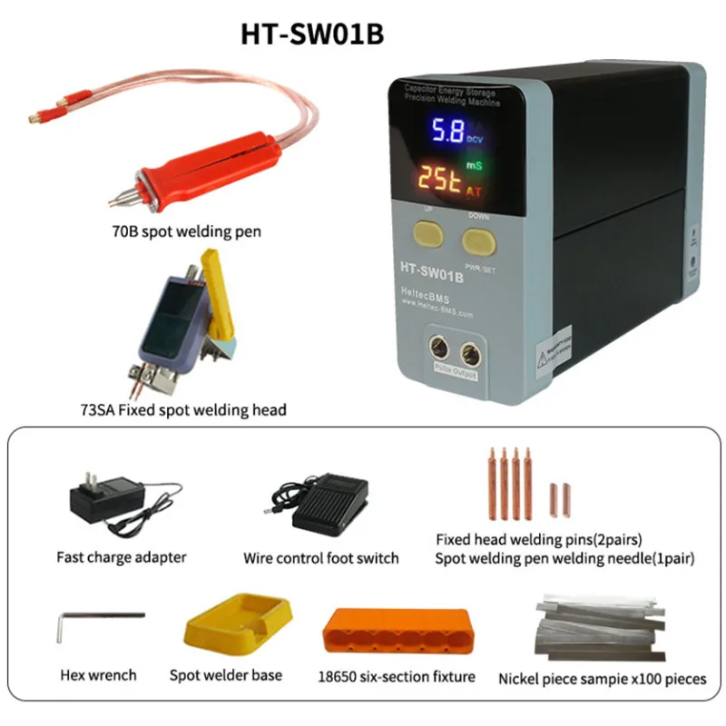 Spot Welding Machine 21KW Capacitor Storage Large Single Cell Battery  Welder LED Digital Display Adjustable 18650 Hand Pen