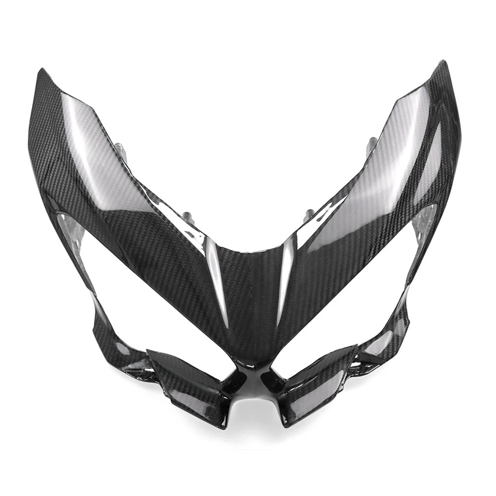 

Carbon Fiber Motorcycle Front Headlight Cover Nose Fairing For KAWASAKI NINJA 400 2018 2019 2020 2021 2022 2023