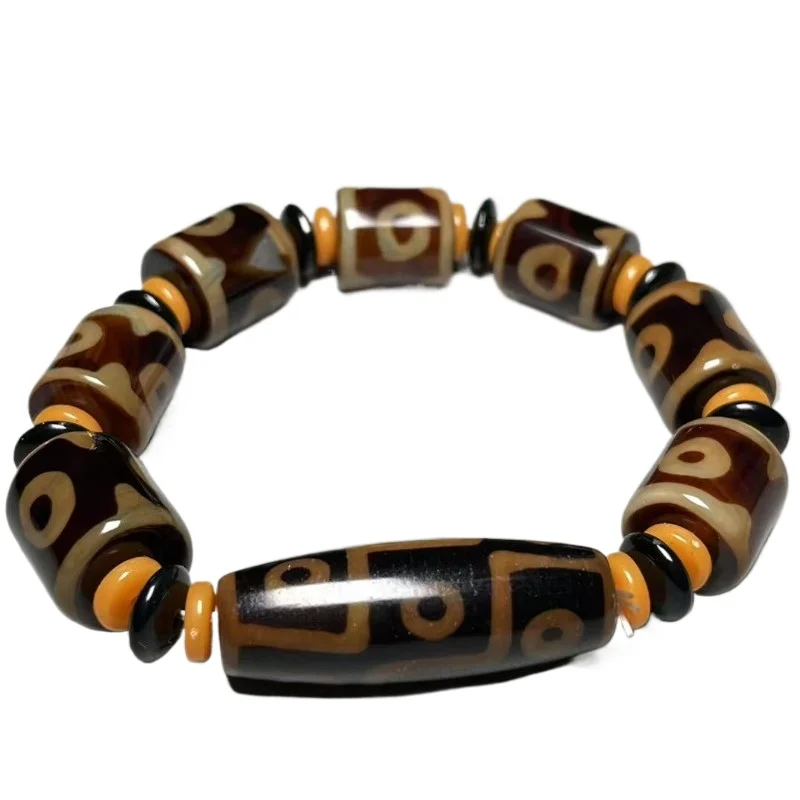 

Natural Tibetan Ethnic Style Dzi Bead Bracelet Agate Bead Bracelet