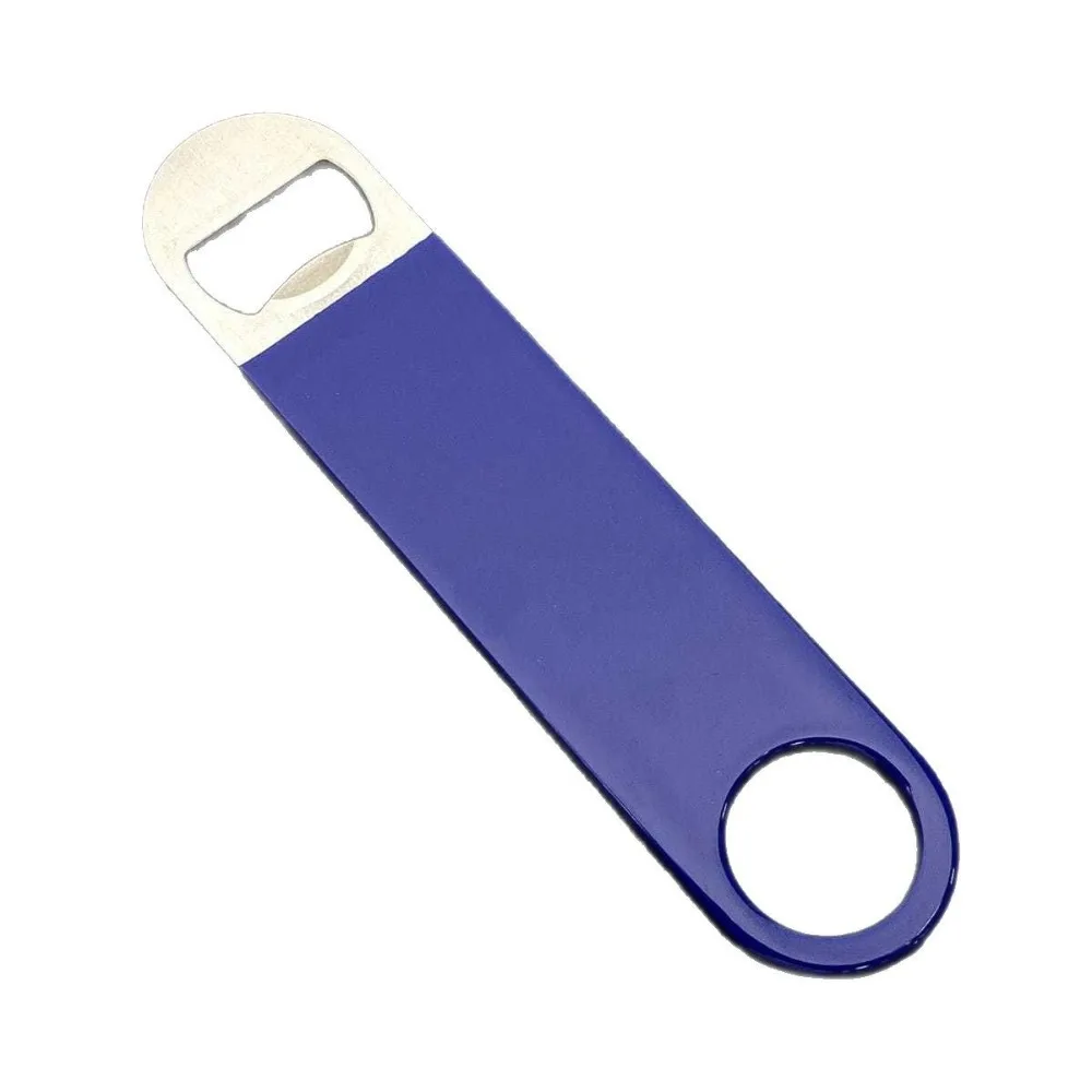 Bartender Beer Bottle Opener Flat Speed Open Rubber Coated Stainless Steel Mini Durable Bar Blade Kitchen Tool Keychain Gifts view 5