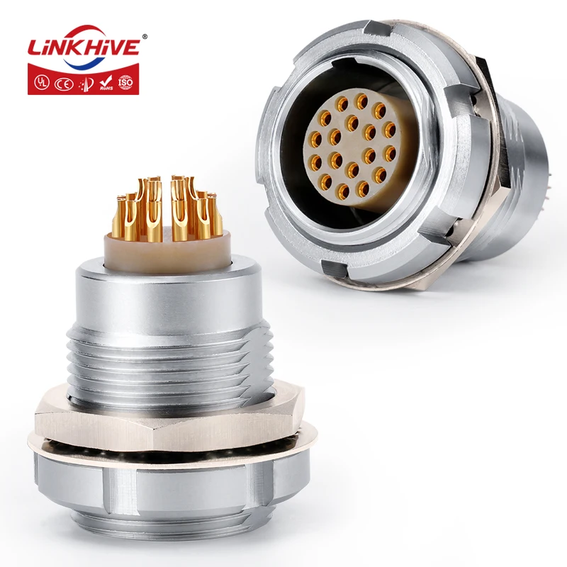 Compatible with LEMO ECG Push-pull Connector Female Socket 0B 1B 2B 3B 2 3 4 5 6 7 8 9 10 12 14 16 18 19 20 22 24 26 30 32 Pin